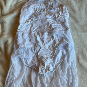 Weissman White Floral Lyrical Dance Costume